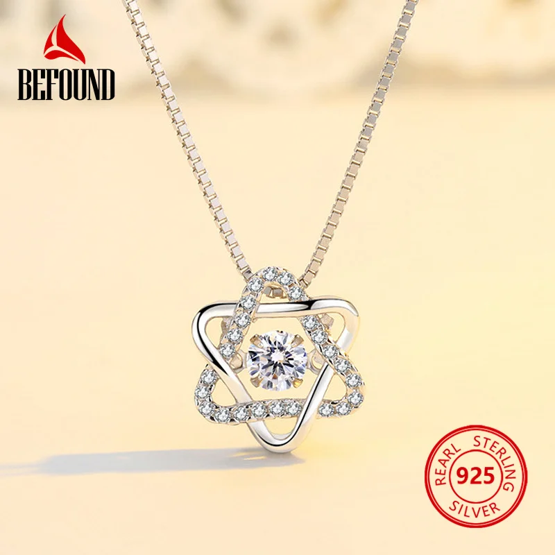 

Shining Flashing Hexagram Zircon Necklace for Women Silver 925 Six Pointed Star Pendants Fine Jewelry with Extension Chain