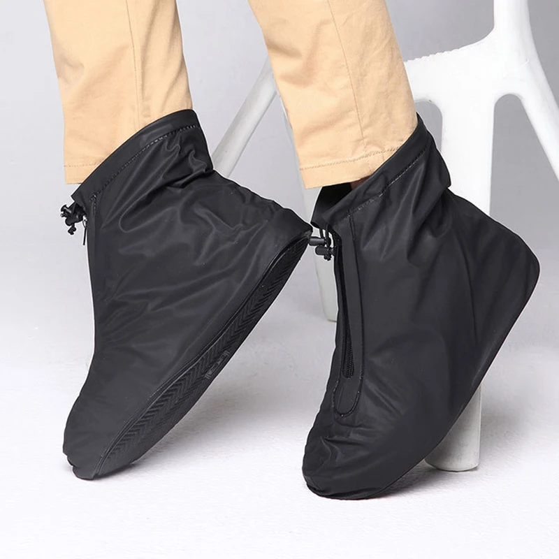 Rain Boots Waterproof Shoe Cover Silicone Unisex Shoes Protectors Waterproof Non-Slip Shoe Covers Reusable Outdoor Rainy Boots