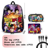 dragon ball backpack cartoon animation three dimensional printing childrens bag large capacity storage goku school backpack