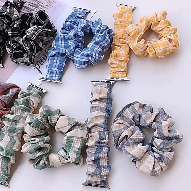 

Scrunchie Strap for Apple Watch Band 44mm 40mm iwatch 38mm 42mm Elastic Bracelet for correa iWatch series 7 6 5 4 3 SE 41mm 45mm