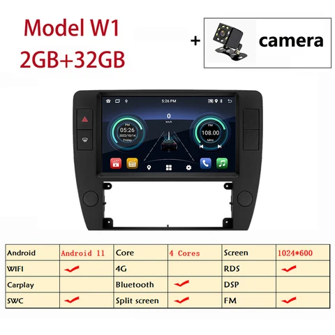 Автомагнитола на Android 12 с GPS-навигацией для Volkswagen Passat B5 2000-2005, без DVD, мультимедийный видеоплеер, головное устройство с Bluetooth, Wi-Fi