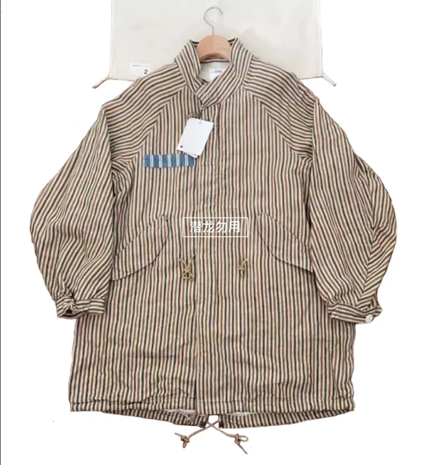 VISVIM 20SS шесть-пять рыбий хвост SANTOME M65 полосатая ветровка из древней ткани