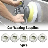 5pcs 9 10 inch car cleaning supplies car wash polishing waxing set imitation wool velvet polishing disc car maintenance beauty