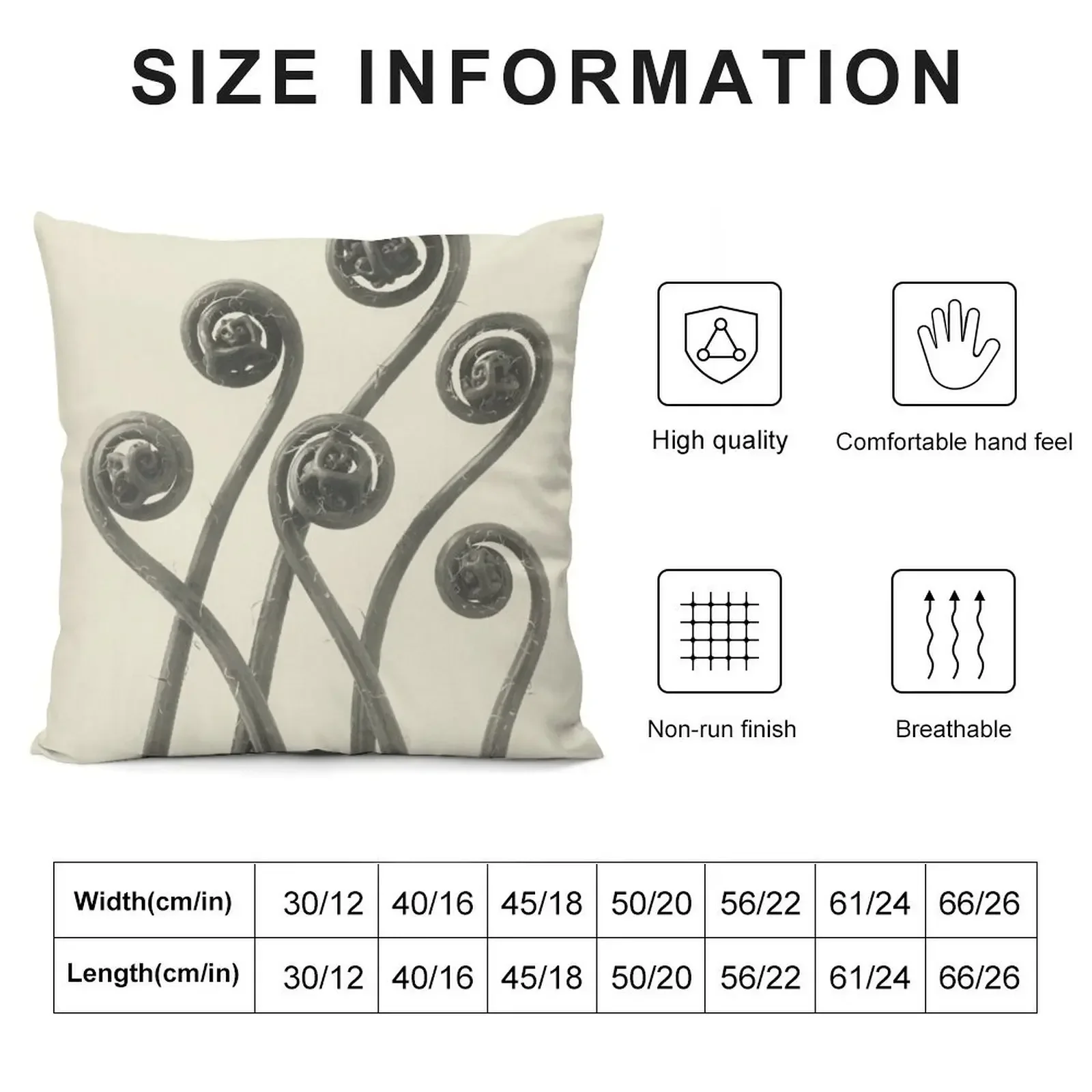 Винтажная подушка с папоротником и головой скрипки эстетическая рождественская