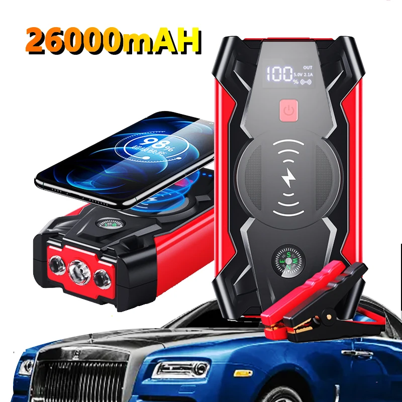

Portable Multifunctional 26000mAH Car Emergency Start Supply Large Capacity Battery Charging Treasure Emergency 600A