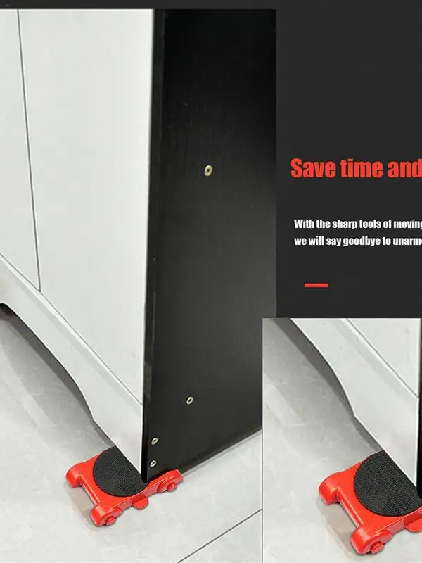 

Сверхмощная тележка для мебели, роликовые Слайдеры для транспортировки и Регулируемый рычаг, комплект для подъема мебели для мойки шкафов