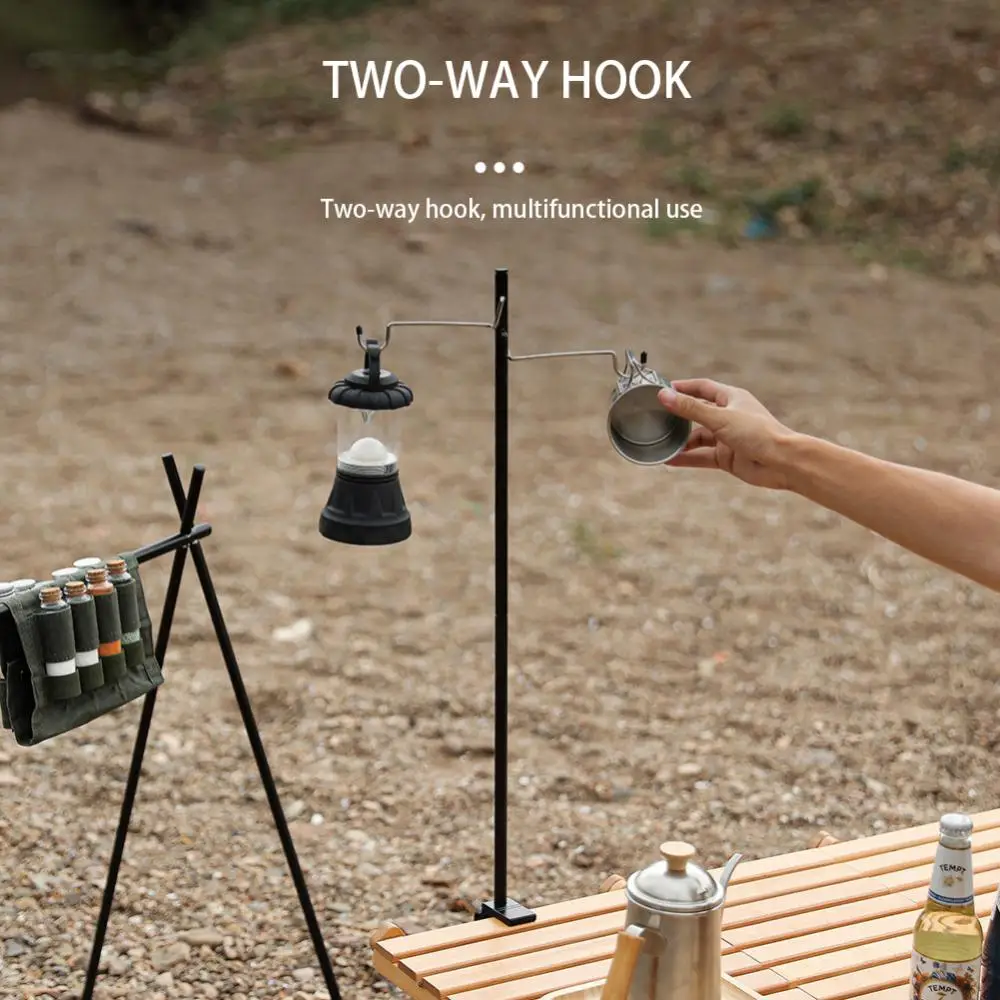 

Light Poles For Outdoor Folding Mini Light Stand Three-fold Portable Camping Picnic Table Fixed Small Light Pole Camping Hiking