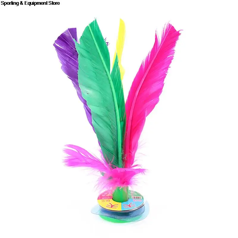 6 шт. перьевой воланчик красочные перья Китайский Jianzi спортивные уличные игрушки