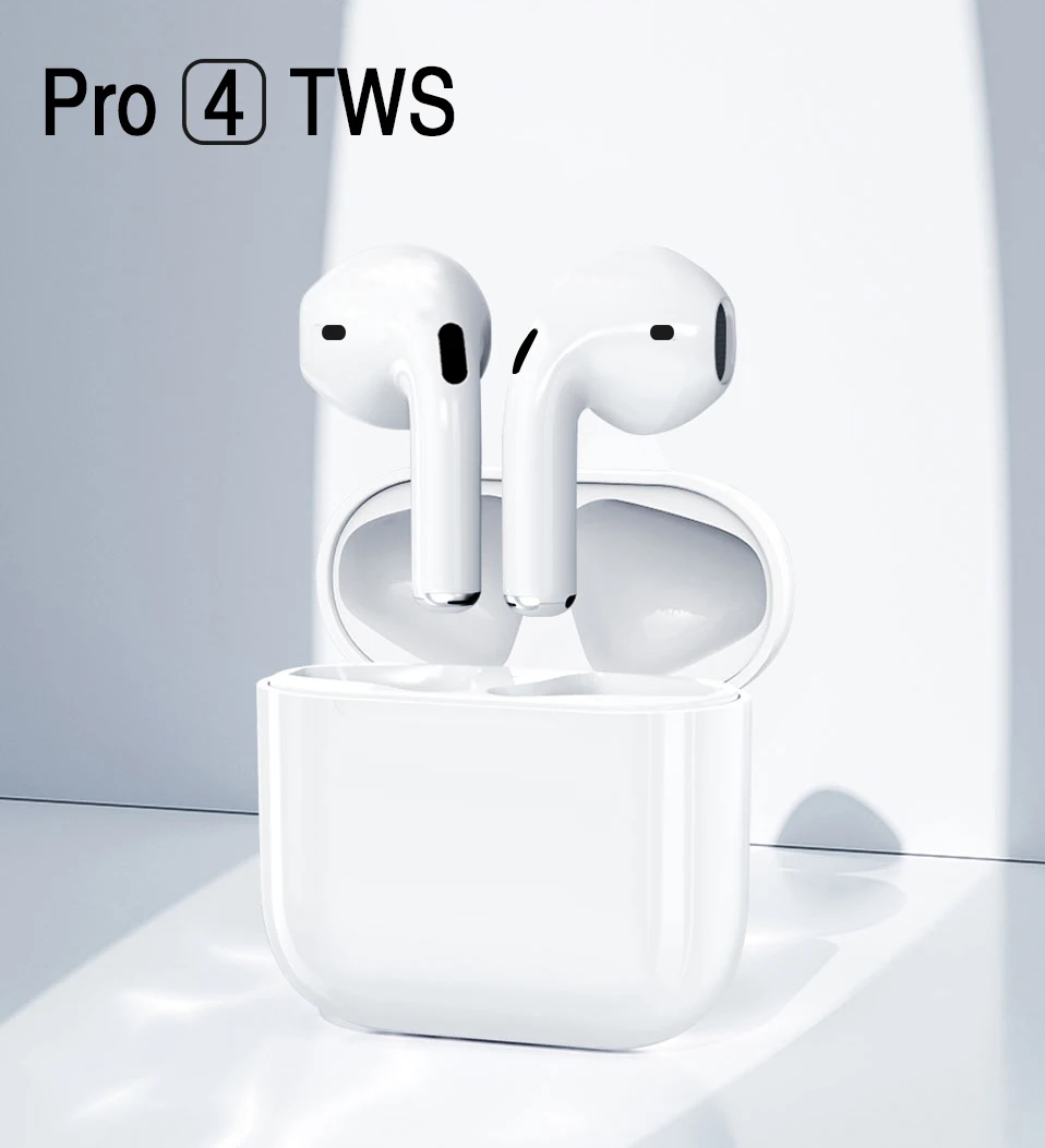 

Mini Pro 4 TWS Hedphones Bluetooth 5.0 Earphones Wireless Headsets Earpoddings In-ear Noise Cancelling Earplugs With Mic Chargin