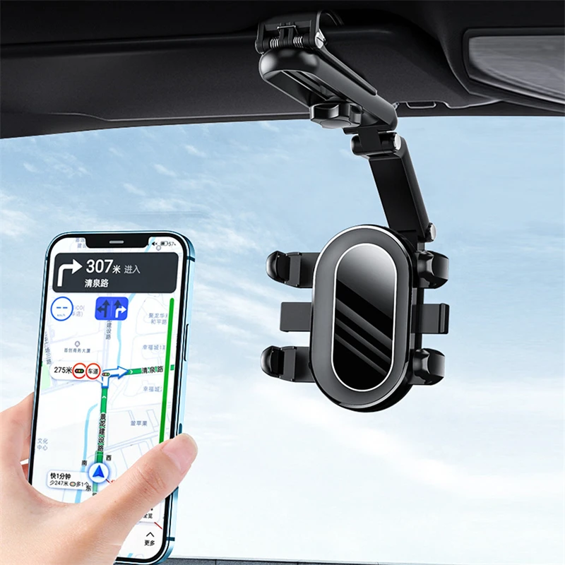 

Auto Sun Visor Car Phone Holder Rotating Cell Phone Mount Stand Support in Car Mobile Clip Bracket Sun visor Rear seat desktop