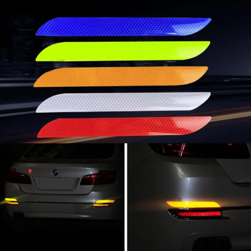 

Car Wheel Eyebrow Reflective Warning Stickers Safety Mark Decal Notice Bicycle Pegatinas Automovil Coche Araba Aksesuar