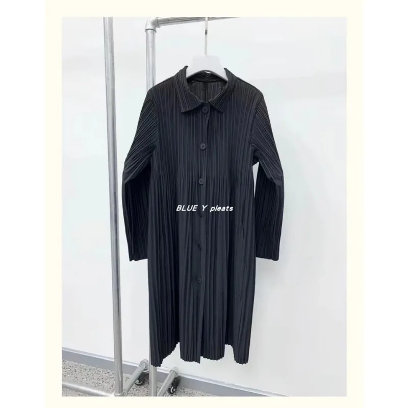 Женский плиссированный Тренч GGHK Осень-зима 2024 новая однобортная модная женская