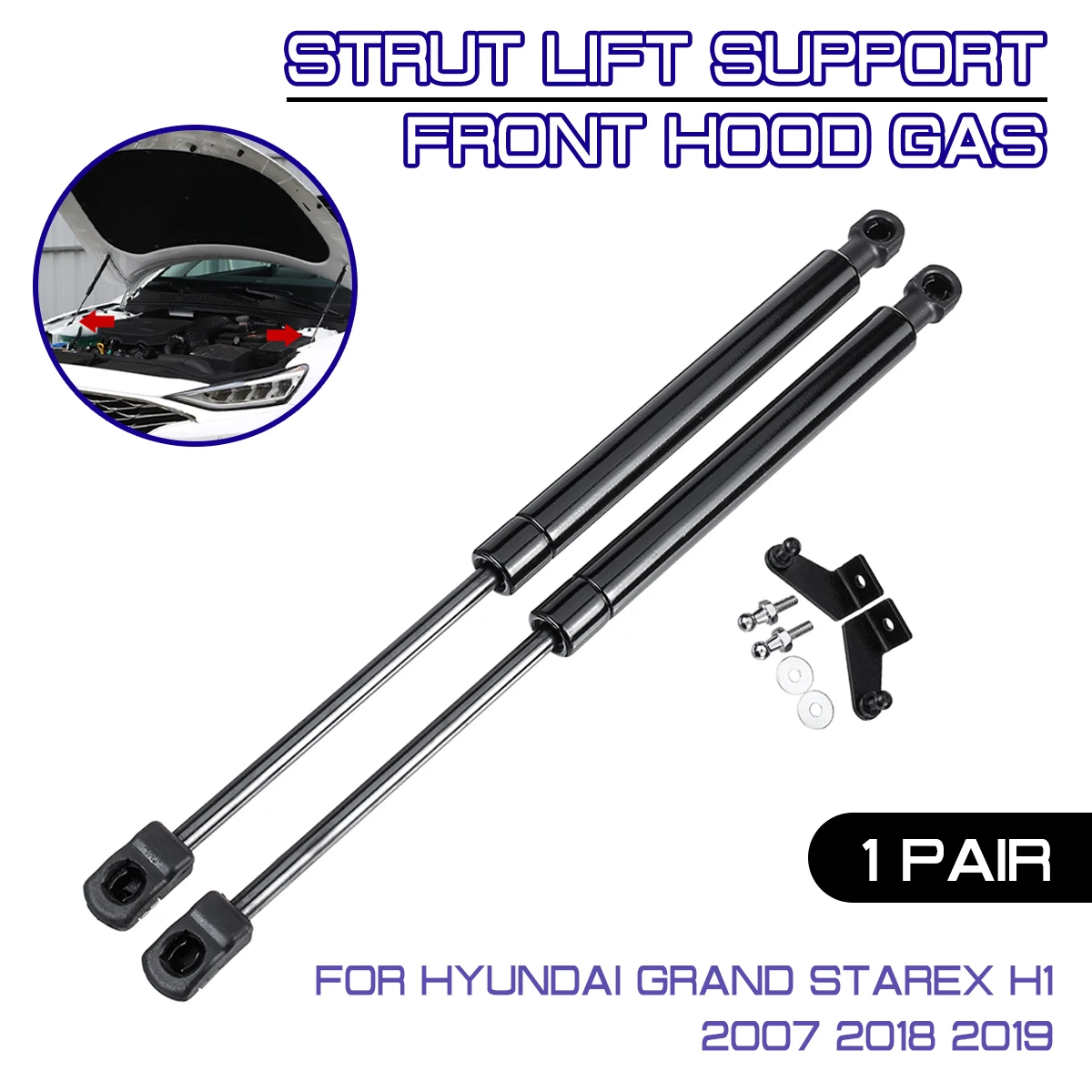 

Car Front Engine Cover Hood Shock Lift Support Rod Arm Gas Spring Bracket For Hyundai Grand Starex H1 2007 2018 2019 Struts Bar