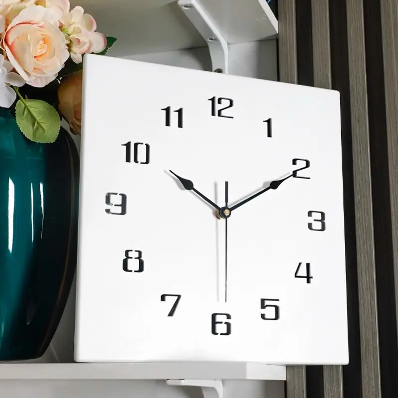 Деревянные цифровые настенные часы Эстетические современные роскошные