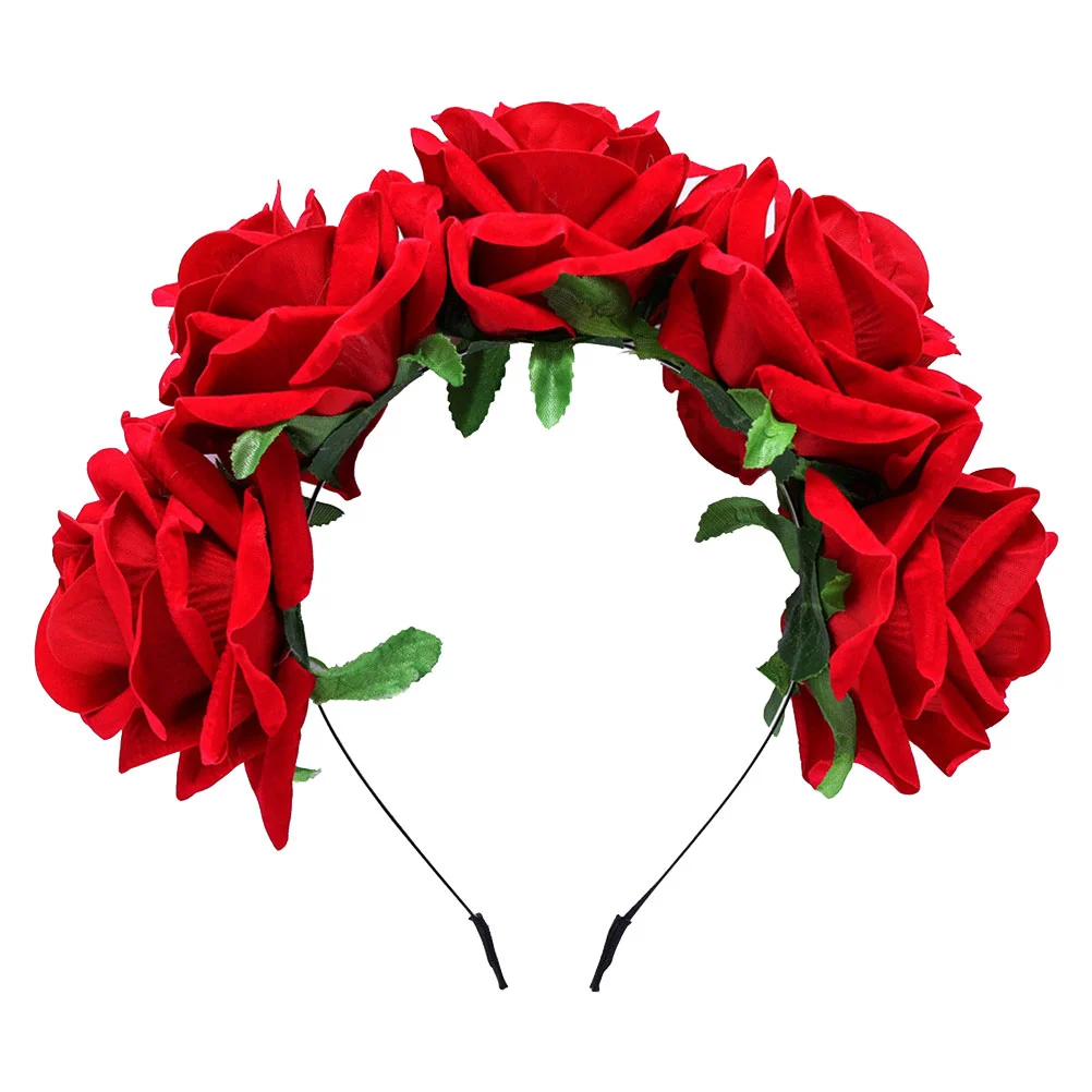 

Элегантный реквизит для фотосъемки волос в виде женской ленты для свадебной вечеринки Косплей праздник (красный)