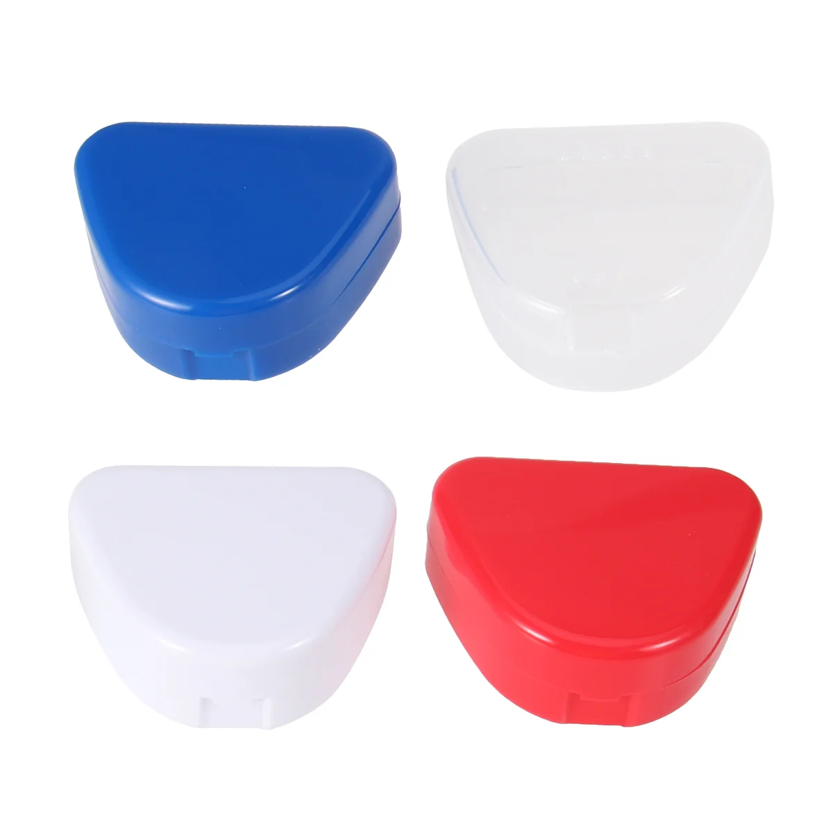 

4 Pcs Storage Boxes Portable Denture Mouth Guard Storage Case Container Box Holder