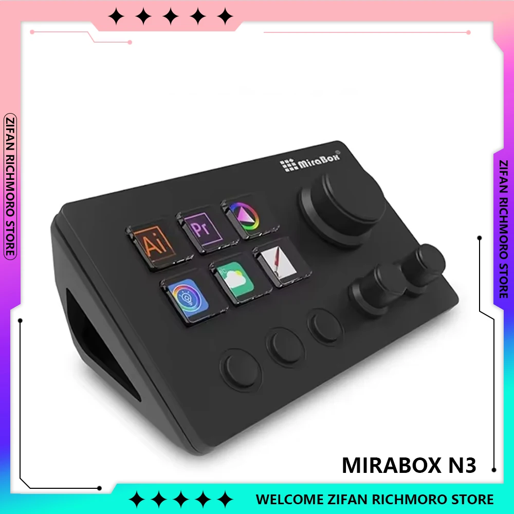 Mirabox N3 Windows/MacOS Kryboard пользовательская кнопка ручка экрана макропрограммирование