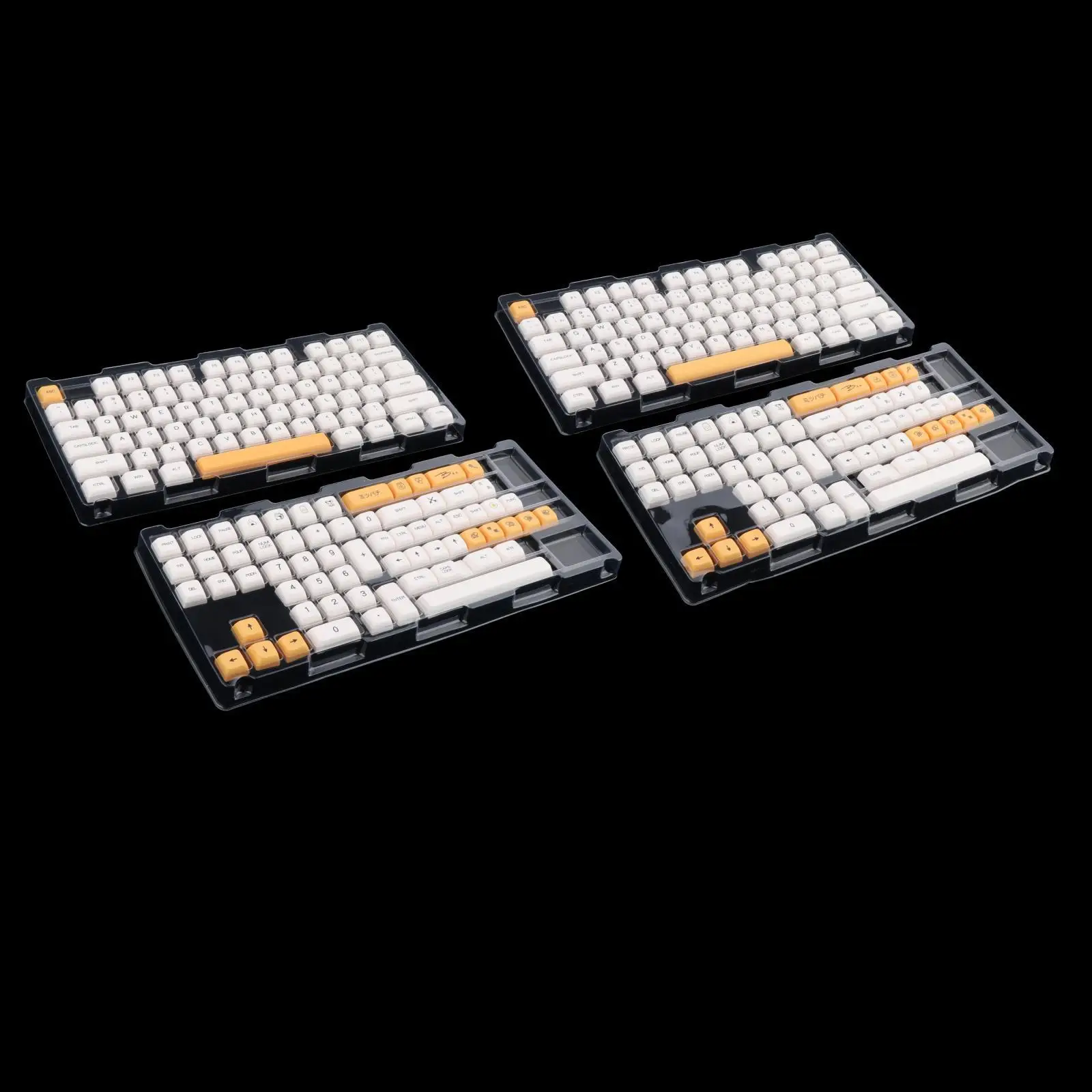 140-Key PBT Keycaps Kit Xda Profile Yellow Replacement for Mechanical Keyboards Cherry 61/68/82 Compact Layout |