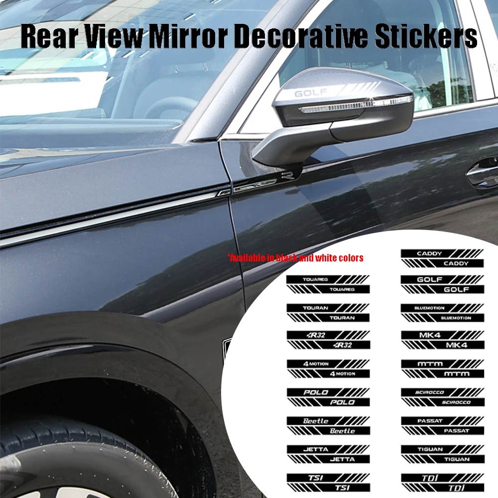 2 шт. виниловая полосатая наклейка на зеркало заднего вида аксессуары для