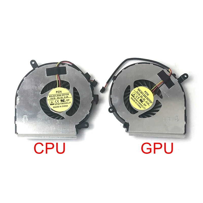Новый оригинальный охлаждающий вентилятор для ноутбука MSI GE72 GE62 PE60 PE70 GL62 GL72 GP62 2QE 6QG MS-1794 Cooler FH18 FH19 3pin