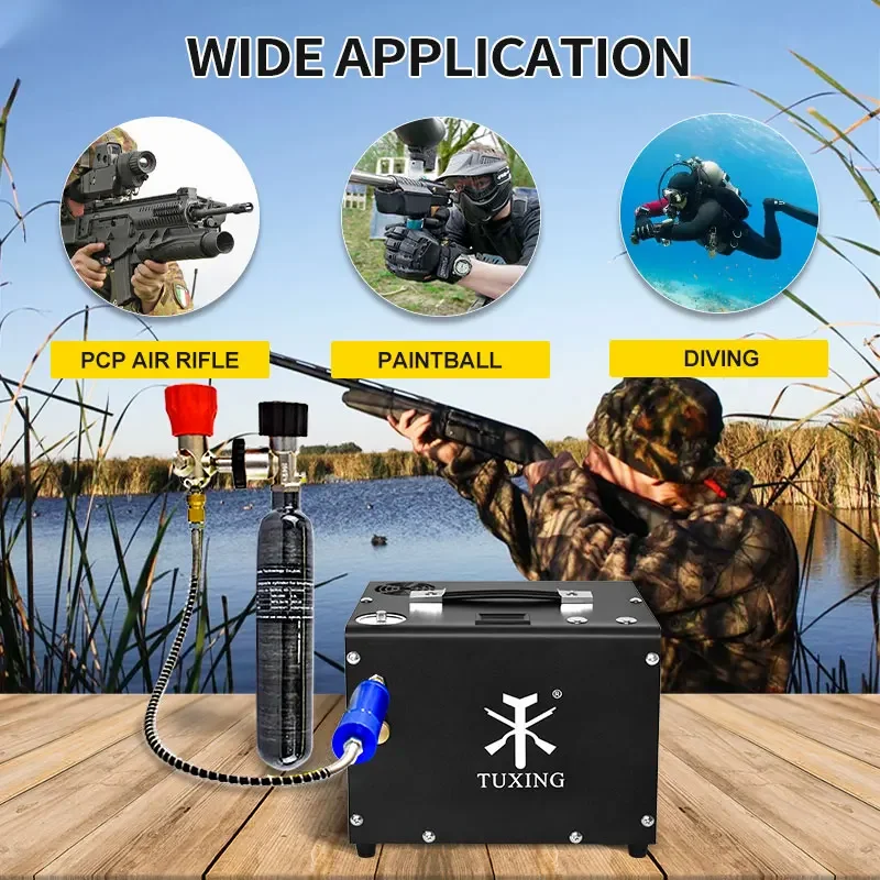 TUXING TXET062 Воздушный компрессор PCP 300 бар Компрессор высокого давления 4500 фунтов на