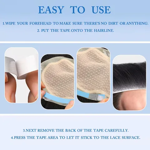 6шт дуговая двусторонняя лента прозрачные клейкие полоски для волос для париков фронта шнурка
