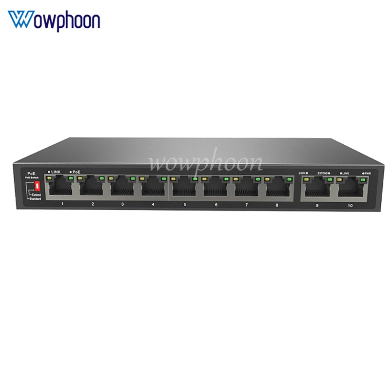 9-Port 10/100M unmanaged AI PoE switch 8 PoE ports and 1 RJ45 port