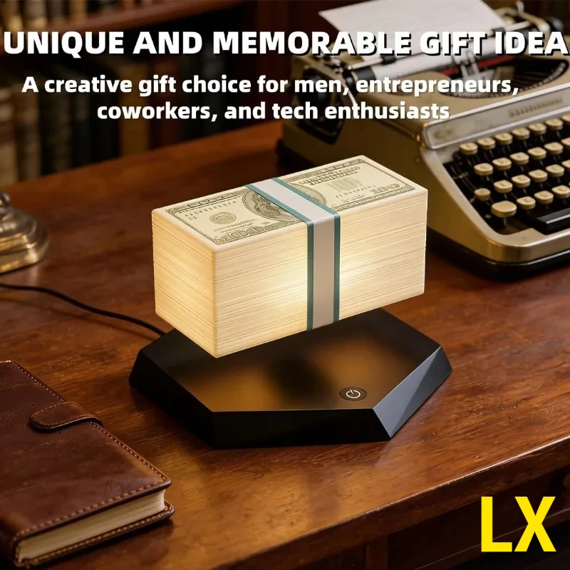 Фото Лампа-копилка GTA5 Maglev Golden Lantern: игровая периферия Grand Theft Auto, аналогичная лампе Grand Theft Auto Floating Money, для подарка, лампа в виде доллара №4