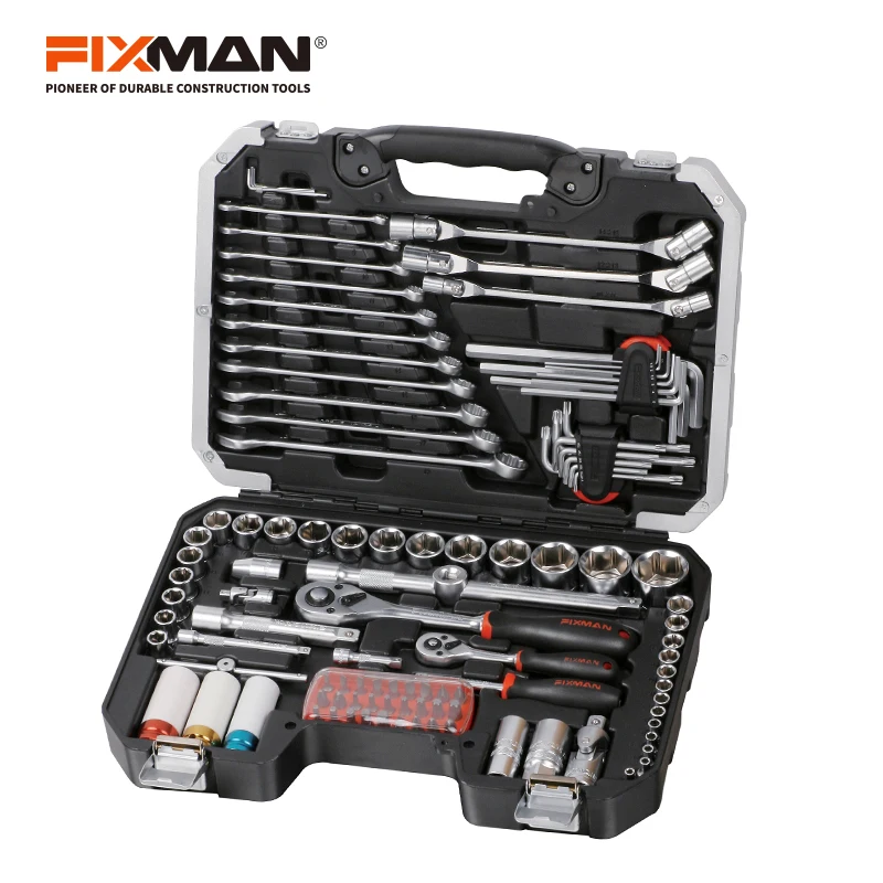 

FIXMAN tools set toolbox Hot Sale 111pcs 1/2"& 1/4" Dr.socket tool BT111