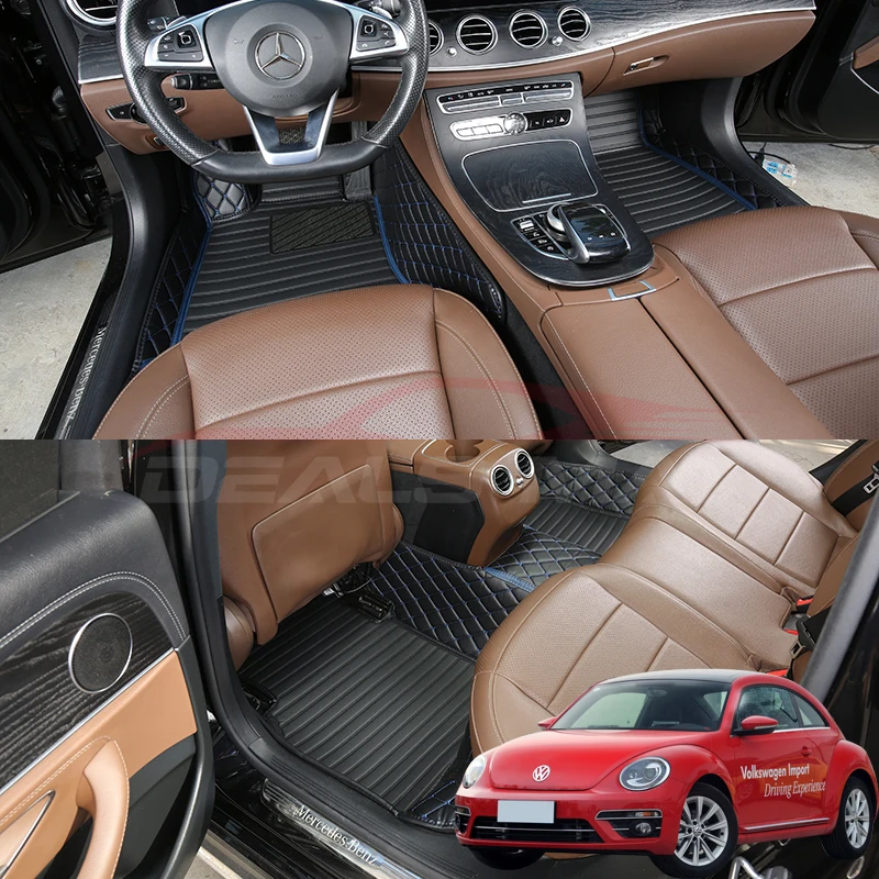 

Автомобильные коврики для VW New Beetle 2003 2004 2005 Придверный коврик Luxury Nappa Leather интерьерные детали автомобильные аксессуары