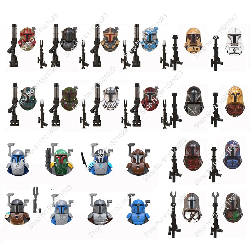 

24Pcs Clone Trooper 501st Legion Building Blocks set LUKE Skywalker Mandalorians Boba Fett Palpatine Yoda Star Brick Figures Toy