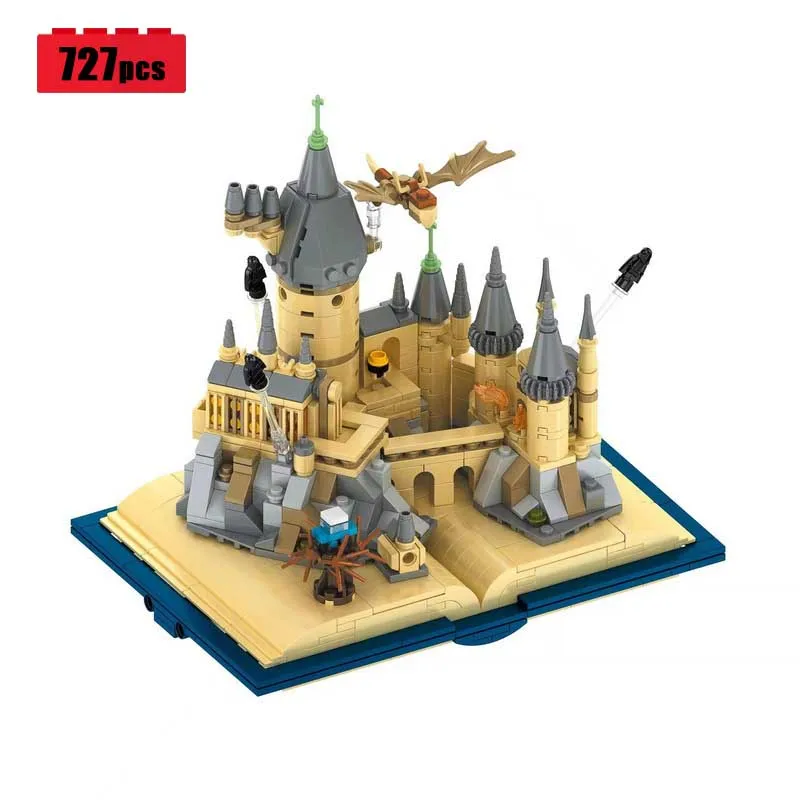 

022 new Magic Castle book building blocks assembly model moc idea brick enlightenment DIY toys for kids birthday gift set