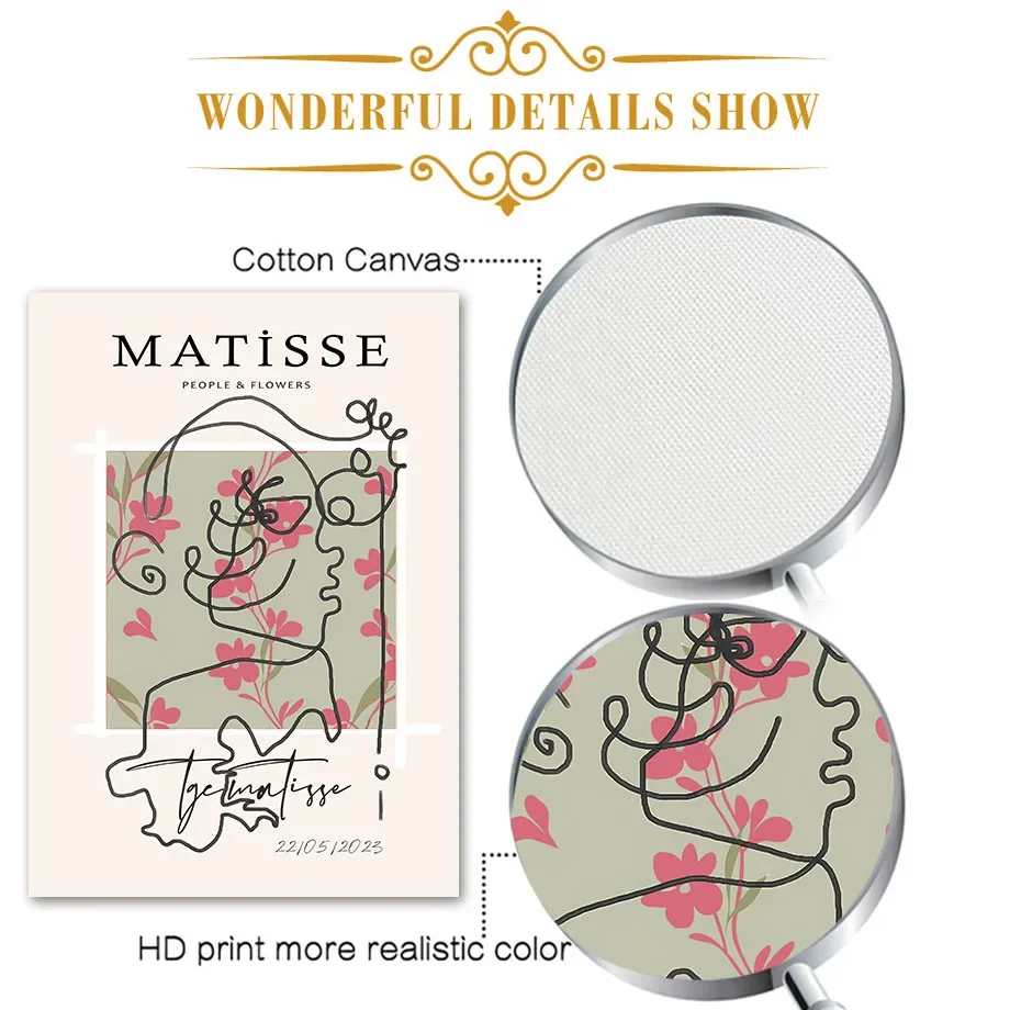 Абстрактный Матисс Пикассо Моррис кузама женщина цветок Современная галерея