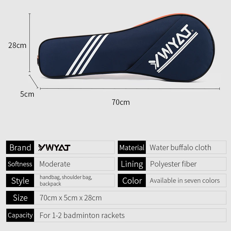 Original YWYAT Badminton Bag for 2 Rackets Men Women Children Sports Equipments Baminton Racquets Protective Cover