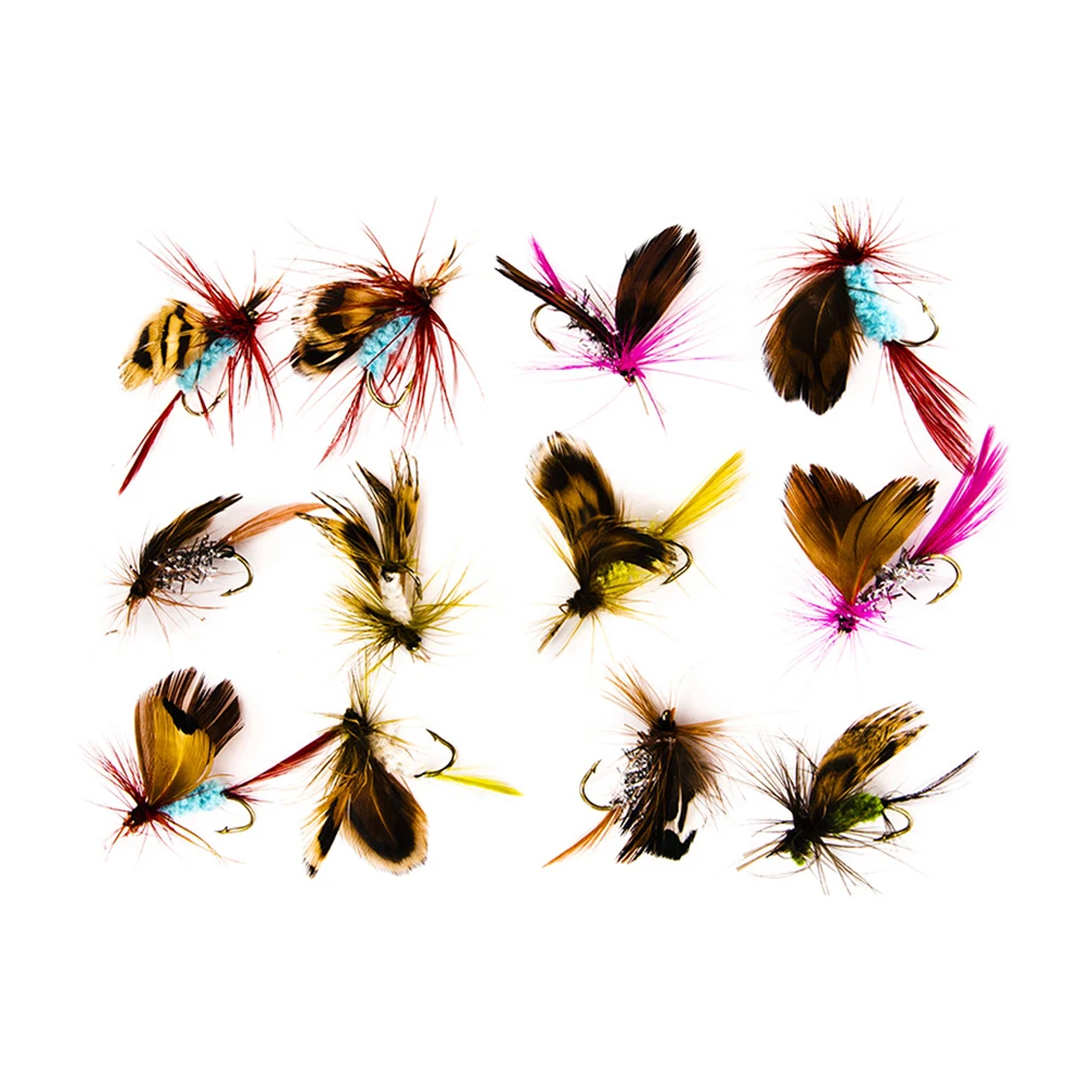 

12pcs/pack Insects Flies Fly Fishing Lures Bait With Super Sharpened Crank Hook Lure Fishhook Pesca Iscas Fish Tackle Tools