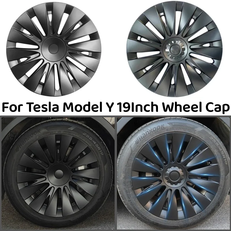 

4PCS Hub Cap Replacement Performance Wheel Cap Automobile Hubcap Full Rim Cover Accessories for 19 Inch Tesla Model Y 2018-2023