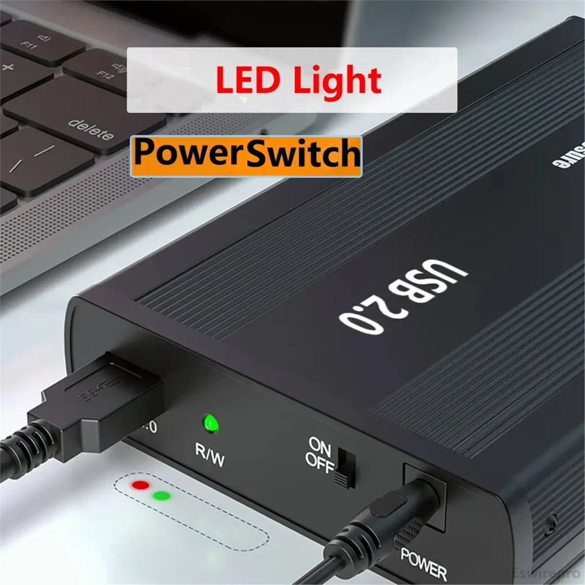 Внешний корпус для жесткого диска IDE (DT93) для 3,5-дюймовых IDE HDDSSD, USB-IDE, с блоком питания, вилка EU (art.: 3920db71f231d) - 3920db71f231d