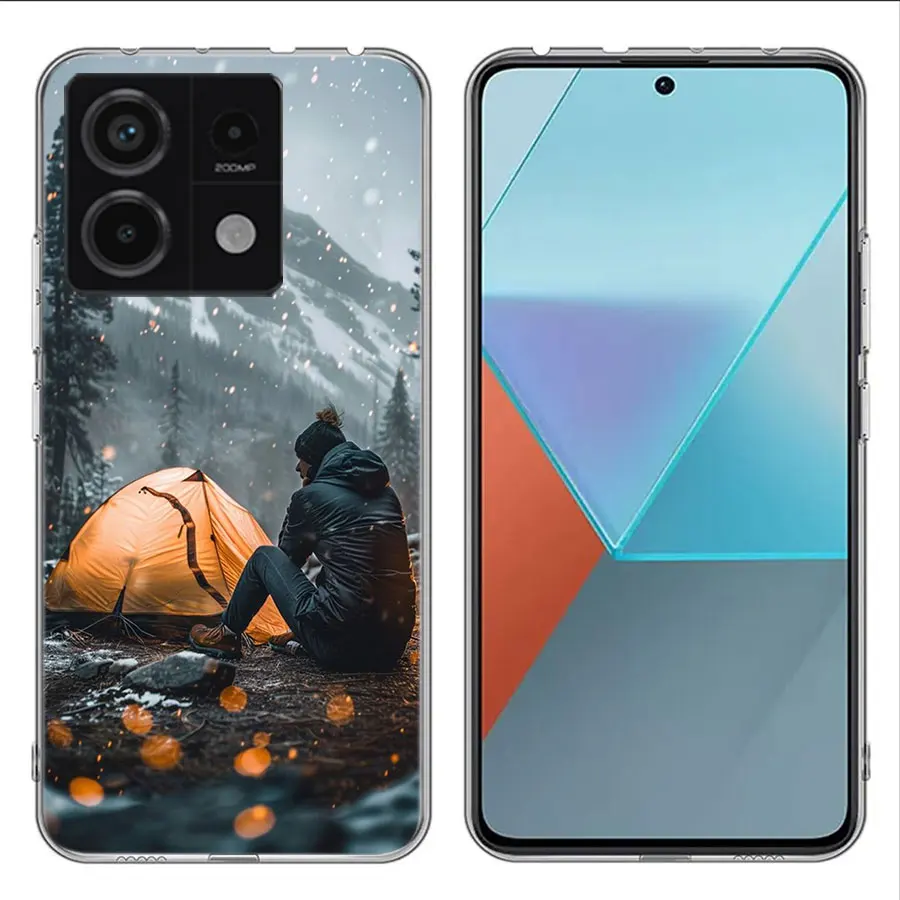 Прозрачный чехол для телефона Послеживание в горы Xiaomi Redmi 12 12C 10 10A 10C 9 9A 9C 9T Note 14 13 Pro