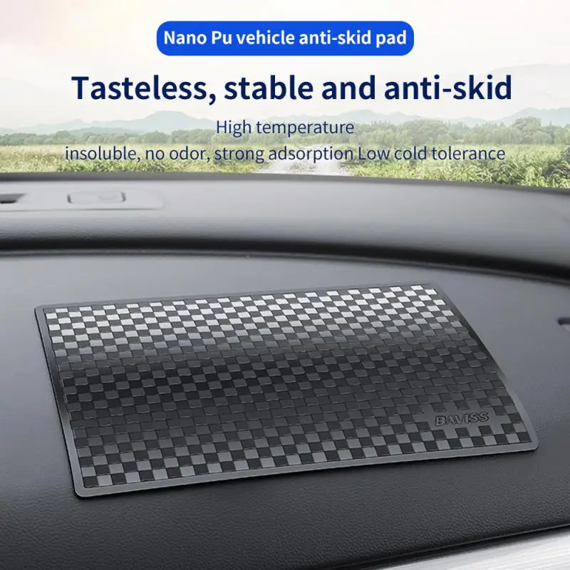 

Car Non-Slip Pad for Key Toys Sundries Phone Storage Holder Mat PU Auto Dashboard Anti-skid Mat Car Interior Accessories 1PC