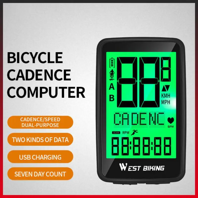 

Usb Code Table Multifunctional Waterproof West Biking Chinese And English Step Frequency Code Meter Wireless Code Table