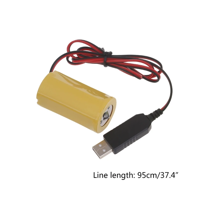 USB 5V2A к LR20 D 1 5V1A фиктивный аккумуляторный кабель питания для газовой плиты факела