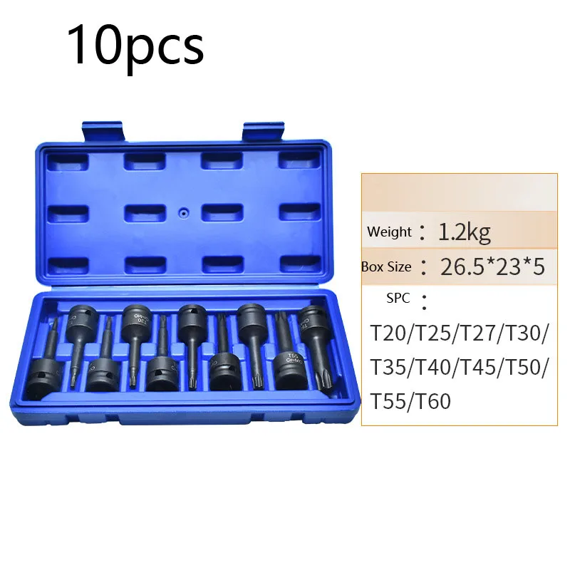 

OUIO ударные торцевые биты Torx 1/2 дюйма T20 T25 T27 T30 T35 T40 T45 T50 T55 T60 T70 T80 T100