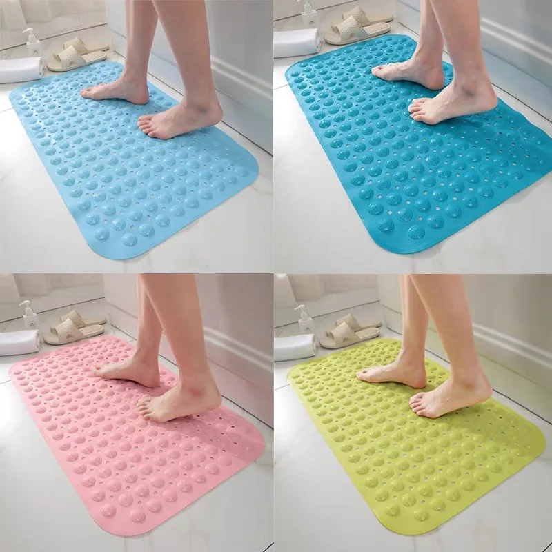 

Anti Slip Bath Mats PVC Massage Particles Bathroom Carpet Drainable Bath Shower Mats On The Floor Bathroom Accessories