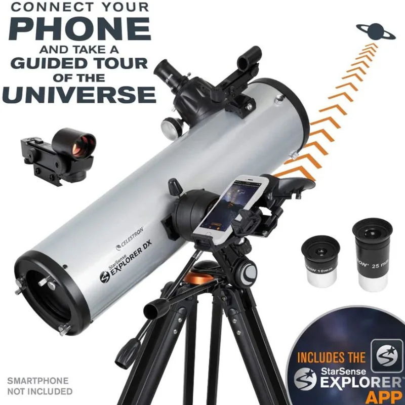 

Celestron StarSense Explorer LT 114AZ Newtonian Reflector Astronomical Telescope Smartphone App-Enabled Apply To iPhone Android