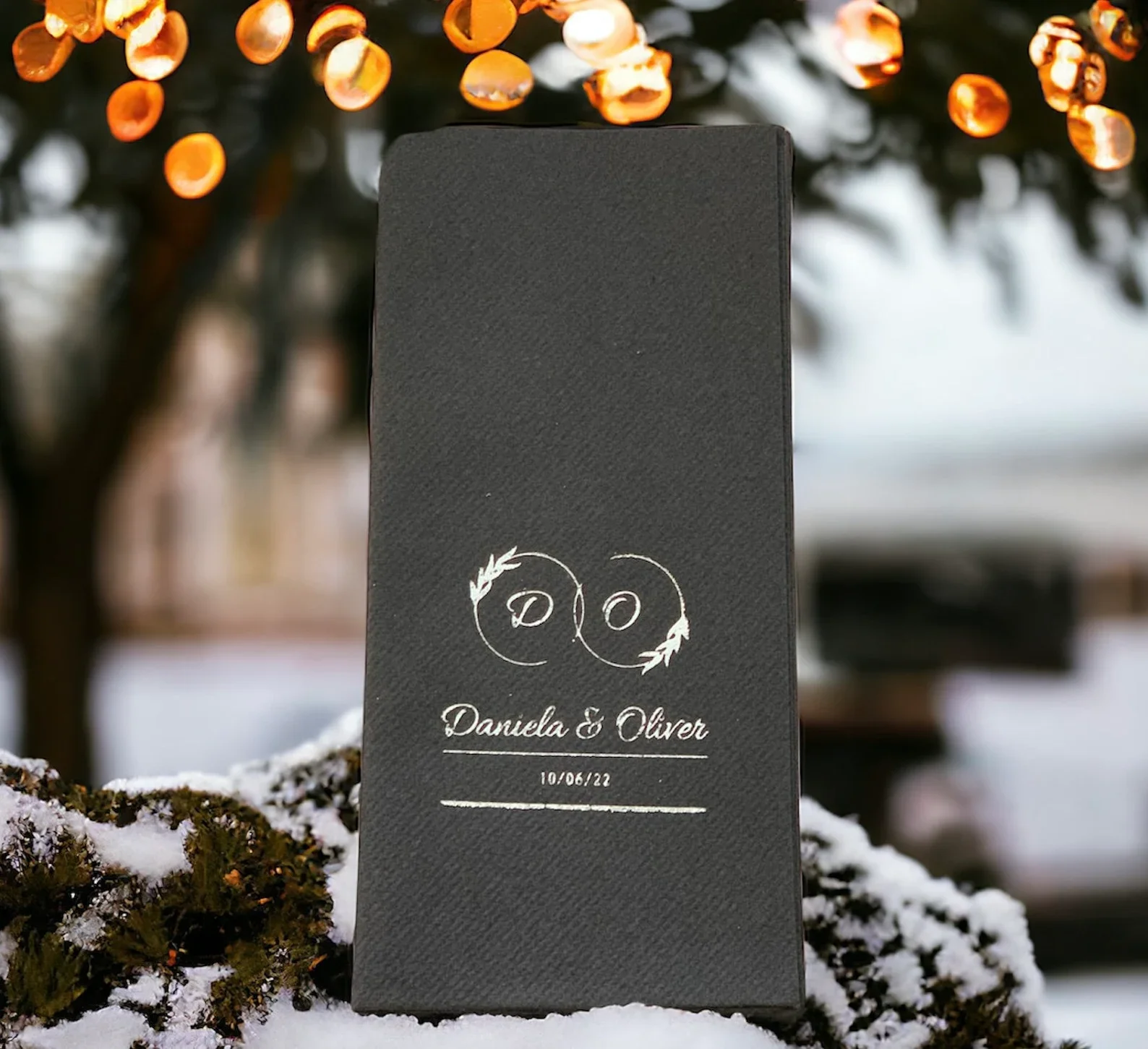 50 шт. персонализированные свадебные салфетки текстурированные тканью и ощущение