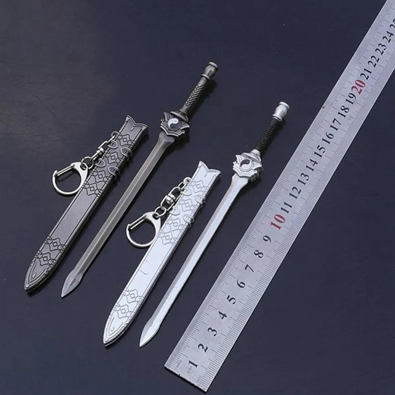 

Открыватель для писем, меч с держателем из сплава, модель оружия китайской древней династии Хань, может использоваться для ролевых игр