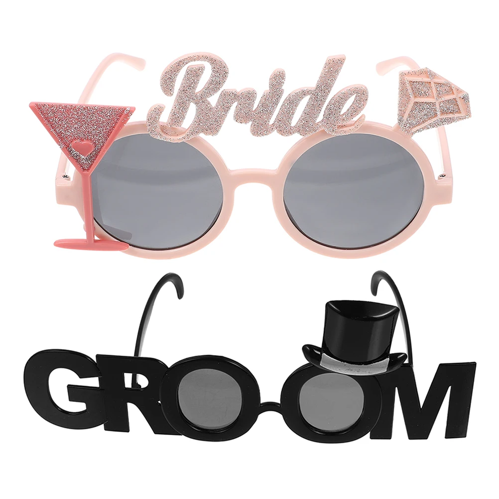 

Party Glasses Bride Sunglasses Groom Bachelor Eyeglasses Shower Eyewear Bridal Wedding Adults Funny Couples Games Bachelorette
