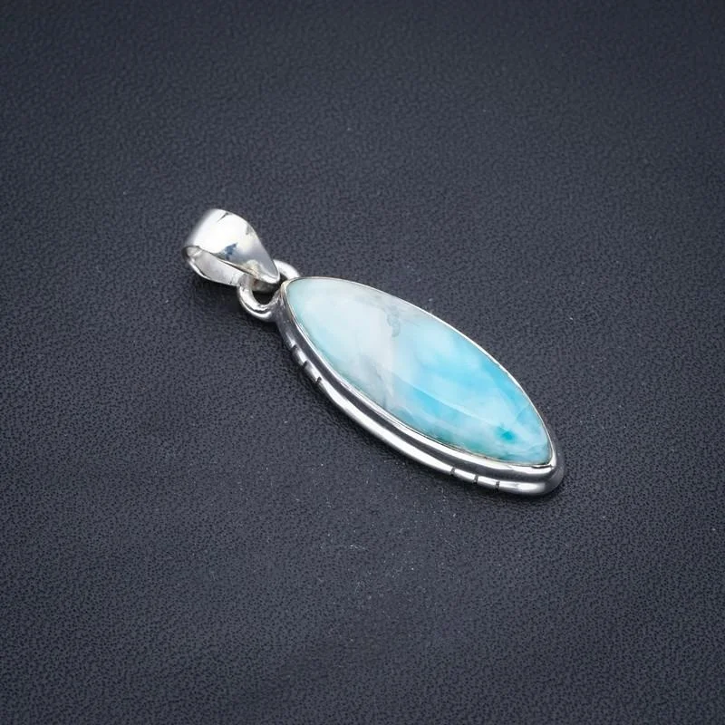 

StarGems Larimar Handmade 925 Sterling Silver Pendant 1.5" F3394