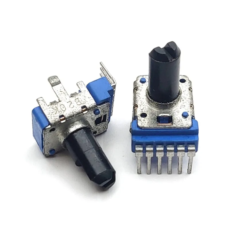 

3PCS 12MM B20K B203 Single Row 6Pin Audio Speaker Power Amplifier Volume Potentiometer Half Handle 13MM RK12