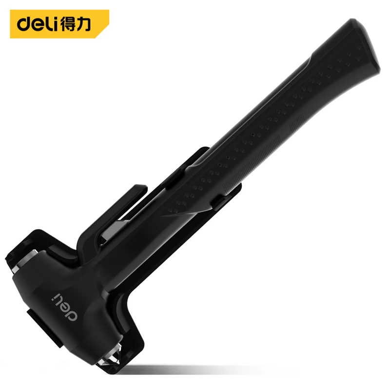 

Deli 1 PCS Black Safety Hammer Anti-slip Handle Portable Automotive Emergency Tools Window Glass Breaker Multifunctional Hammers